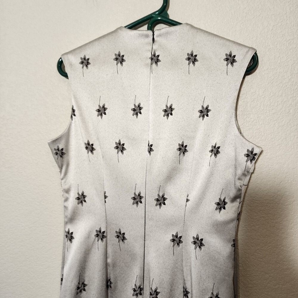 HARLOW NITES VINTAGE 90s Silver Bodycon‎ Maxi Dress Y2K Glam Size L - Picture 7 of 9